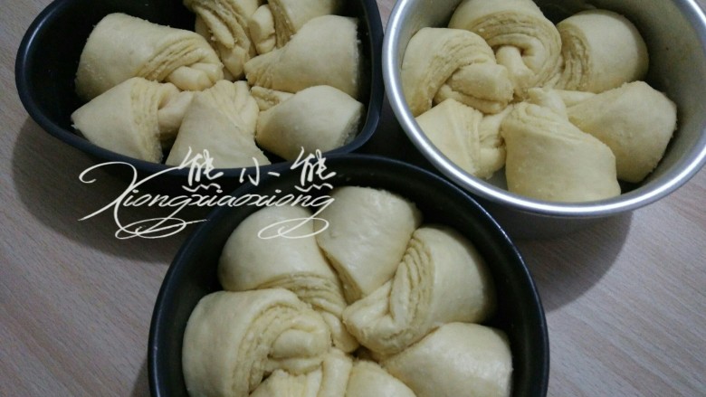 椰蓉手撕面包,进行第二次发酵，发酵温度28℃，保持湿度。