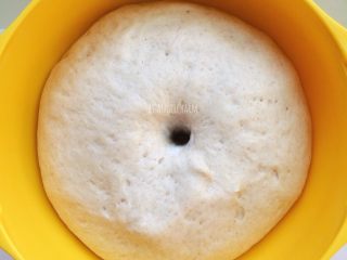 黑麦面包（海绵酵头）,手指蘸粉戳洞到底，洞口不塌陷，没有明显回缩即可。