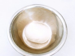 土豆酱肉丝卷饼,温水中放入发酵粉融化，放入面粉揉成光滑的面团，盖上保鲜膜进行发酵。