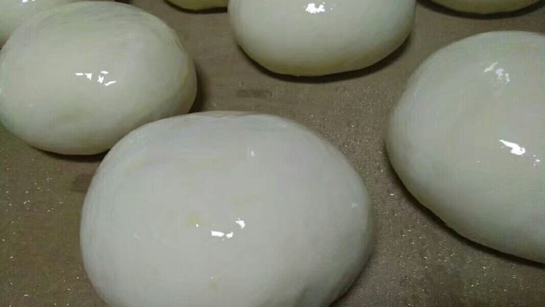 一次性发酵小餐包,表面刷一层全蛋液，表面在噴一些水，为了保湿。