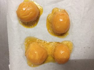 咸蛋黄焗山药,咸蛋黄放入烤箱中，上层170度烤5分钟