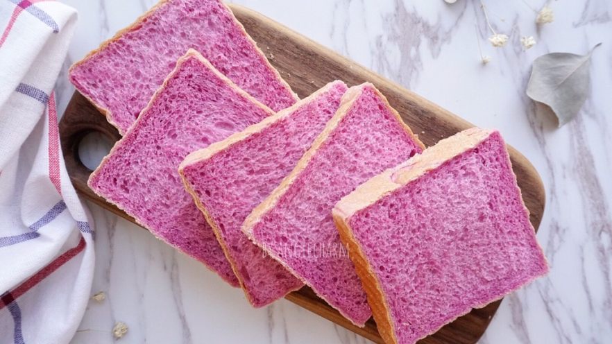 梦幻粉嫩系紫薯芝士面包