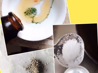 夏日西兰花菇粮,最后加入黄酒，盐，黑胡椒碎即可上盘。