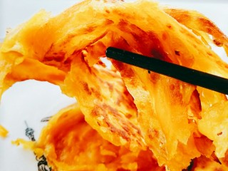 南瓜烫面团,用南瓜烫面做的金丝饼！