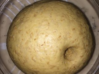 粗麦花朵馒头,发酵了差不多40分钟(时间不是固定的，要根据温度湿布)，用手戳面团，不回弹不塌，一发就结束。