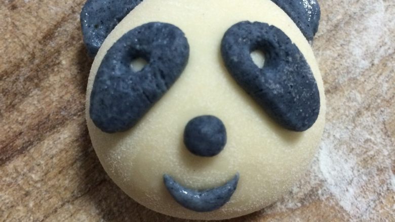 熊猫豆沙包,又做了微笑的熊猫