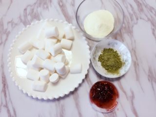 抹茶玫瑰全麦牛轧饼,抹茶玫瑰牛轧糖材料图