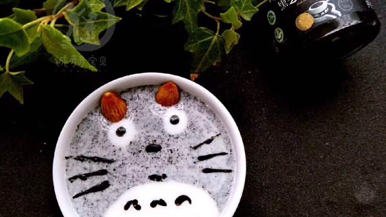 宝宝辅食创意分享❥龙猫酸奶,是不是很可爱