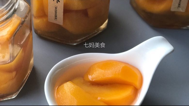 七妈自制无添加黄桃罐头,❤️无添加的吃的放心美味
