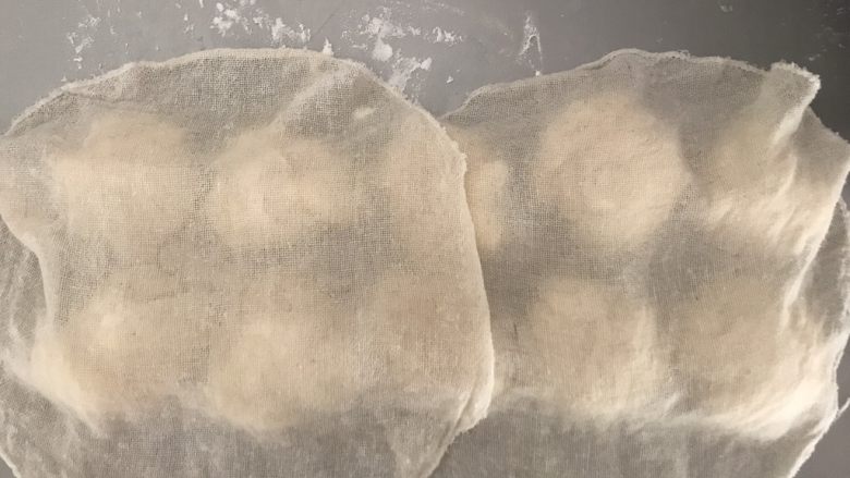 椰蓉奶酥夹心面包,发酵好的面团取出分成10等分，盖上湿布中间发酵20分钟