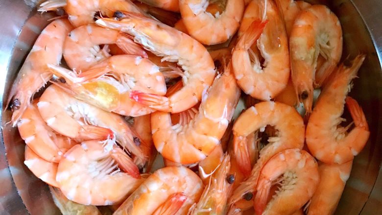 品尝海虾原始的味道  白灼海青虾,水开后煮3分钟