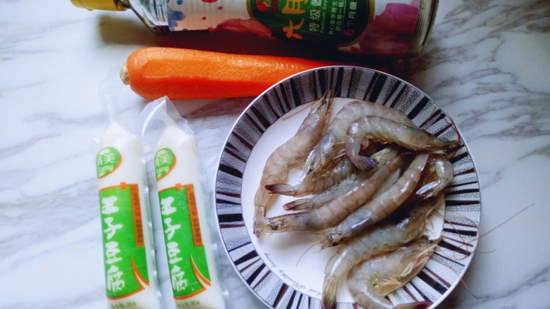 鲜虾玉子豆腐,准备食材: