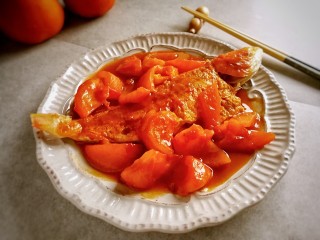 番茄焖红衫鱼,成品。