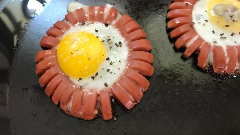 火腿肠太阳蛋图片