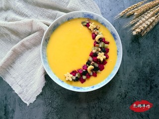 水果酸奶花样制作,日月同辉：芒果+酸奶+火龙果+猕猴桃+葡萄干+坚果+蛋奶星星