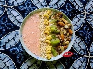水果酸奶花样制作,无题：胡柚+酸奶+麦片+蛋奶星星+猕猴桃+亚麻籽+坚果