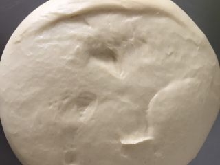 欧蕾面包,滚圆后在28度左右的室温进行基础发酵，发酵时盖保鲜膜。
发酵至大约两倍大，手指戳洞不回弹不塌陷。