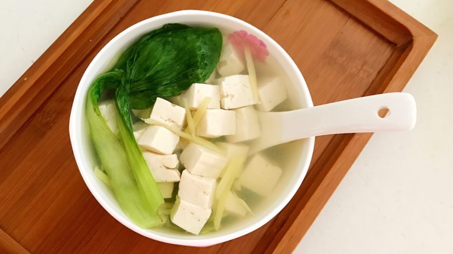 5分钟快手菜  适合减肥的油菜豆腐汤