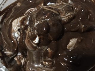 巧克力冰淇淋,迅速搅拌均匀。