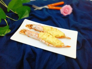 土豆泥芝士焗阿根廷红虾