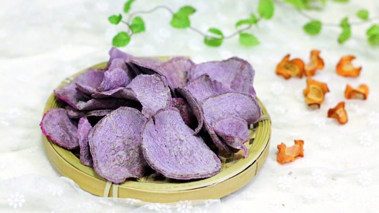 果蔬干,紫薯干成品图。