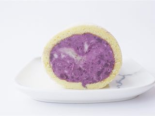 紫薯香芋蛋糕卷,侧面来一张
