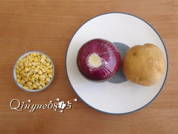 西式土豆玉米浓汤,准备食材
