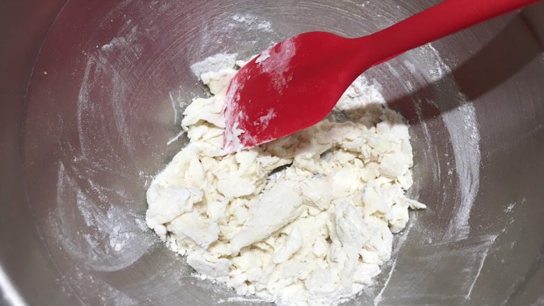 酸奶小吐司（老面法）,用刮刀或筷子搅拌至无干粉