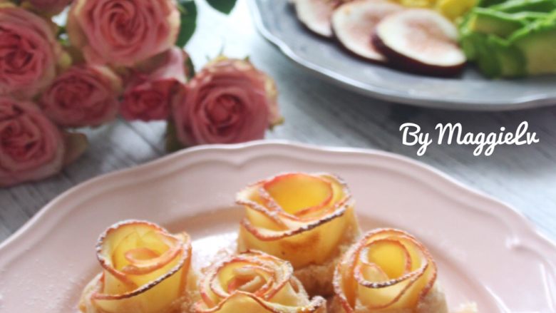 苹果玫瑰酥,美丽的苹果玫瑰花，其实操作非常简单。