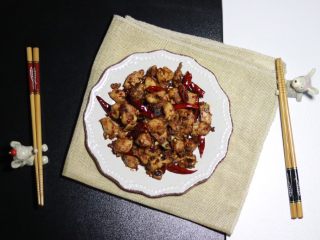 中餐厅之豆瓣鸡,装盘，配米饭开动