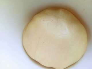 豆沙蛋黄月饼,揉成团，包上保鲜膜或者食品袋，冰箱冷藏一小时。