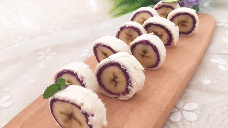 #甜味#香蕉紫薯卷,直接吃就可以，营养很丰富