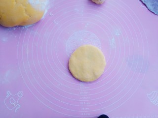 #甜味#南瓜紫薯豆沙馒头,包起来，擀成小圆饼