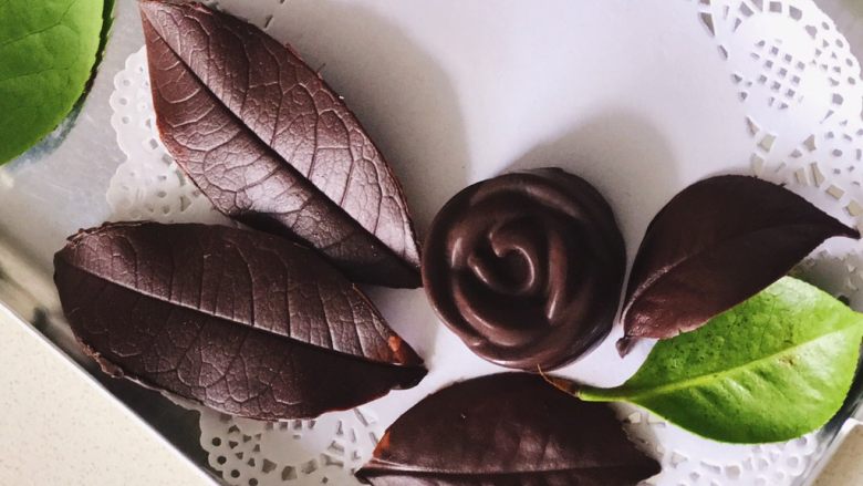 巧克力树叶,簡直太美了⋯⋯也可以用它來做奶油蛋糕的裝飾