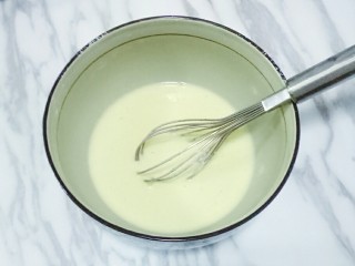 原味松饼,用手动打蛋器搅拌至行无颗粒状，提起打蛋器面糊能顺滑的流下即可，静置15分钟