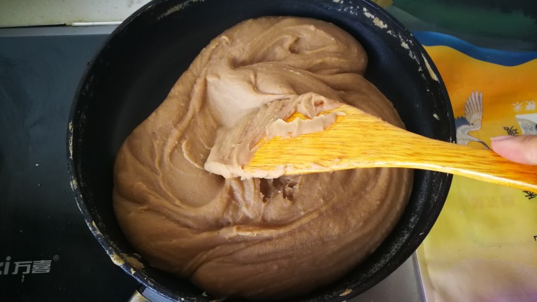 香甜栗子泥,25分钟之后四周也不粘锅。