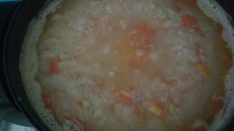 一碗汤＋西红柿鸡蛋疙瘩汤,到面汤沸腾之后转中火