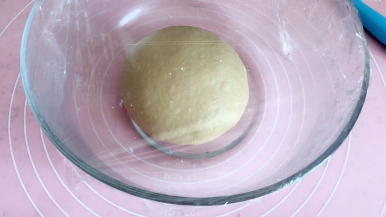 植物油红枣软欧,盖上保鲜膜放置室温第一次发酵；
