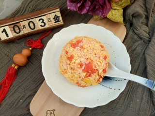 炒饭秀+西红柿鸡蛋炒饭,效果图。