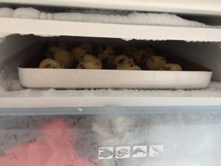 #甜食#椰香蔓越莓月饼,放入冰箱冷冻室里冷冻一小时