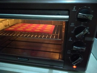 蜂蜜柚子玛德琳,放入预热好的烤箱，上下火190度，中层，8分钟。（根据自己的模具和烤箱调整烤温和时间）烤成金黄色就可以了。