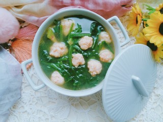 虾丸菠菜汤