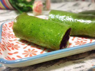 绿色美食.绿翡翠紫薯糕,超美！✌️