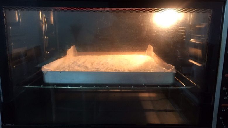 椰蓉蛋糕,放进预热好的烤箱，上火90度，下火120度，中层30分钟
