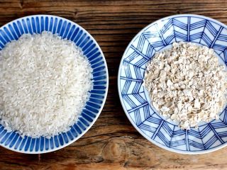 燕麦南瓜饭,准备大米和燕麦
