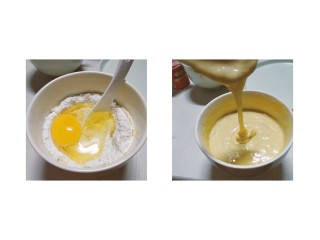 香蕉酸奶松饼,松饼粉加入牛奶、香蕉泥、酸奶和鸡蛋一起搅拌均匀成面糊，稠度就面糊拉起来能流畅的坠落。