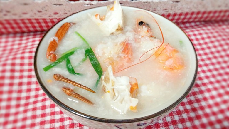 早餐螃蟹海鲜粥