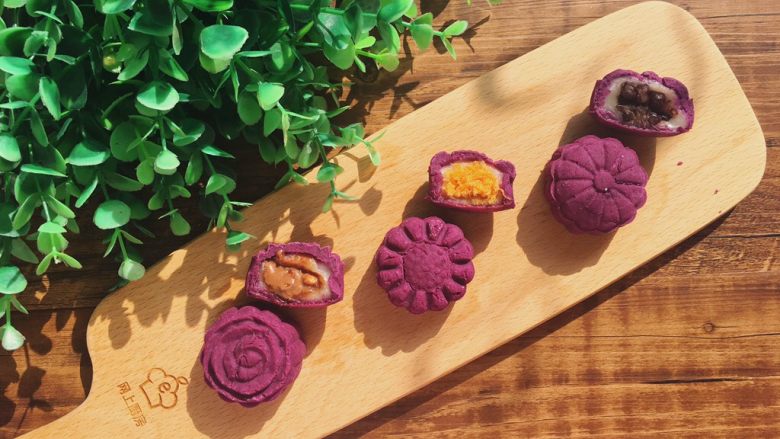 紫麻薯糕,超级软糯香甜哦～