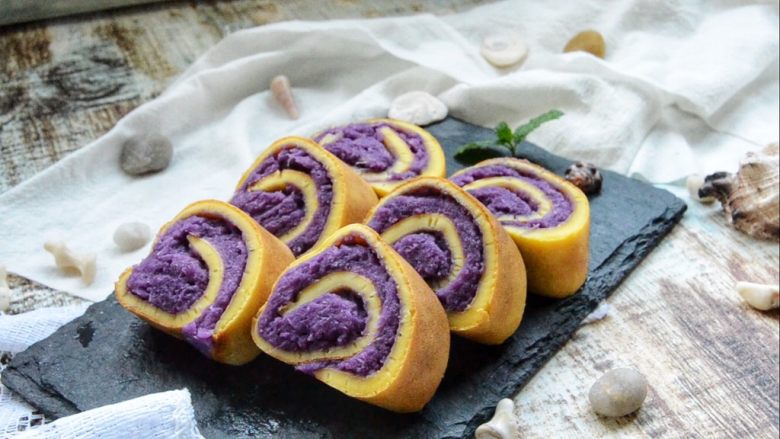 紫薯鸡蛋卷
