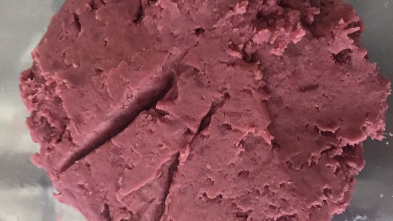 芝士焗紫薯,搅拌成泥